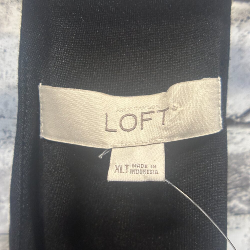 EUC Ann Taylor Spaghetti Strap Midi Dress Black & Grey Size XL Tall - Picture 10 of 15